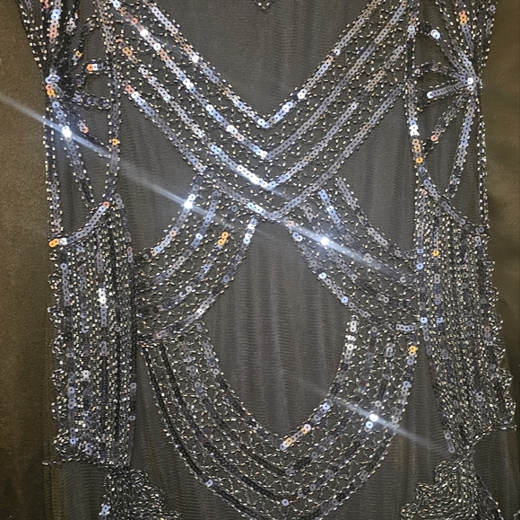 Fringe dark Blue dress medium - Picture 3 of 3